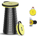 Taburete plegable retráctil para Camping, pesca, altura ajustable, taburete telescópico plegable de plástico portátil, silla de asiento