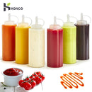 Konco Condiment Squeeze Bottles,For Ketchup Mustard Mayo Hot Sauces Olive Oil Bottles Kitchen Gadget