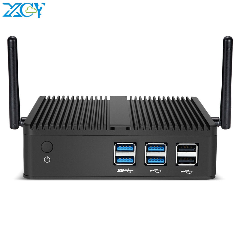 XCY Mini PC sin ventilador Intel Core i7-4500U 4GB/8GB RAM 128GB/256GB SSD 300Mbps WiFi Gigabit Ethernet HDMI VGA HTPC Windows 10