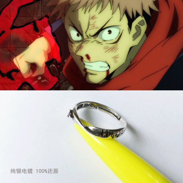 Anime Jujutsu Kaisen Necklace Itadori Yuji Cosplay Accessories Gojo Satoru Ring Kugisaki Nobara Pendant Suit