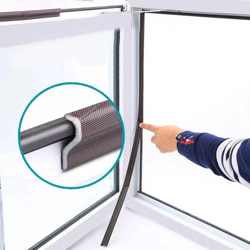 2M Self Adhesive Door Window Sealing Strip Soundproof acoustic foam seal tape Weather Stripping gap Filler Window Hardware