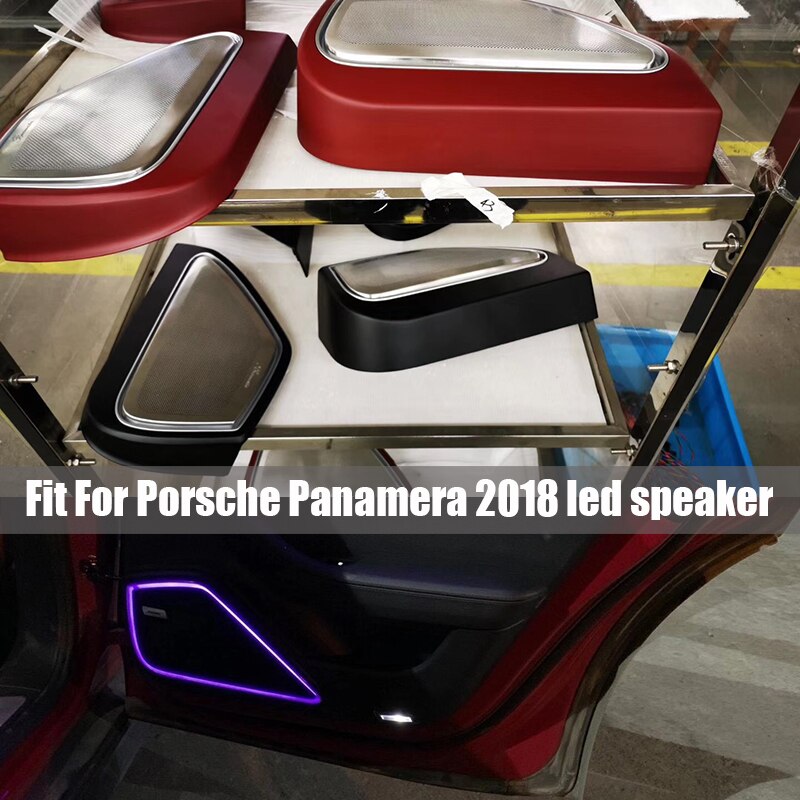Fit für Porsche Panamera Synchronisieren Sie das Originalauto 7 Farben LED-Lautsprecher Umgebungslicht Atmosphärenlicht LED-Umgebungslampe