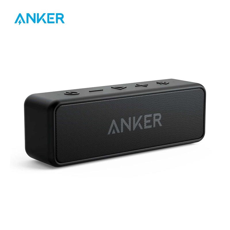 Anker Soundcore 2 Tragbarer kabelloser Bluetooth-Lautsprecher Besserer Bass 24-Stunden-Wiedergabezeit 66 Fuß Bluetooth-Reichweite IPX7-Wasserbeständigkeit