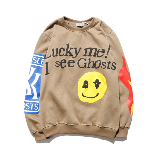 Ihr müsst wiedergeboren werden Hoodie CPFM XYZ KINDER SEHEN GEISTER Hoodies Asiatische Größe Kanye West Sweatshirts Hochwertige Pullover