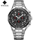 WWOOR 2021 New Men Watches Top Brand Luxury Gold Stainless Steel Quartz Watch Men Waterproof Sport Chronograph Relogio Masculino