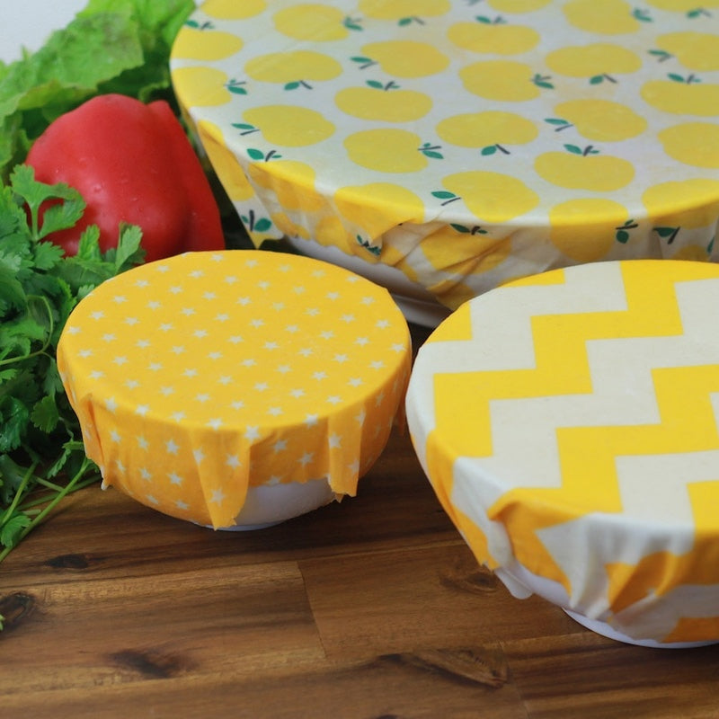 3Pack Beeswax Wrap Eco Friendly Kitchen Wrap Replacement Organic Natural Bees Wax Reusable Mixed Pattern Beeswax Food Wraps