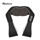 Masajeador de cuello y hombros Shiatsu eléctrico en forma de U, masajeador de espalda infrarrojo 4D, chal de masaje para amasar, coche, hogar, el mejor regalo para el cuidado de la salud