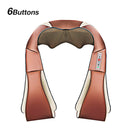 Masajeador de cuello y hombros Shiatsu eléctrico en forma de U, masajeador de espalda infrarrojo 4D, chal de masaje para amasar, coche, hogar, el mejor regalo para el cuidado de la salud