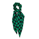 Anime Demon Slayer Cosplay Hair Ring Ribbon Nezuko Zenitsu Tanjirou Fashion Scrunchies Hair Accessories Girl Costume Props