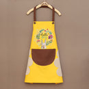 Kitchen Wipeable Waterproof Oil-Proof Cartoon Wreath Rabbit Kitchen Nail Shop Apron for Women Baking Accessories 90*70cm