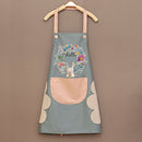 Kitchen Wipeable Waterproof Oil-Proof Cartoon Wreath Rabbit Kitchen Nail Shop Apron for Women Baking Accessories 90*70cm