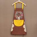 Kitchen Wipeable Waterproof Oil-Proof Cartoon Wreath Rabbit Kitchen Nail Shop Apron for Women Baking Accessories 90*70cm