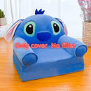 Only Cover NO Filling Cartoon Crown Seat  Puff Skin Cover for  Toddler Children Sofa Folding Baby Kids Best Gifts