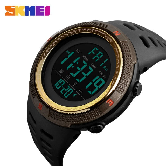Marca SKMEI, relojes deportivos para hombre, reloj Digital LED resistente al agua con cuenta regresiva a la moda, reloj de pulsera militar para hombre, reloj Masculino