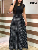 Vestido de fiesta largo de talla grande con estampado de flores y costuras de verano para mujer, vestido ceñido al cuerpo 2021, vestido superlargo elegante y Sexy para mujer