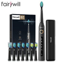 Fairywill Electric Sonic Toothbrush FW-507 USB Charge Rechargeable Adult Waterproof Electronic Tooth 8 Brushes Replacement Heads