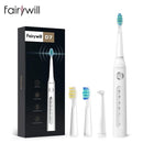 Fairywill Electric Sonic Toothbrush FW-507 USB Charge Rechargeable Adult Waterproof Electronic Tooth 8 Brushes Replacement Heads