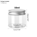 20pcs 30/50/60/80/100/120/150ml Empty Plastic Clear Cosmetic Jars Makeup Container Clear Jar Face Cream Sample Pot Container
