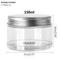 20pcs 30/50/60/80/100/120/150ml Empty Plastic Clear Cosmetic Jars Makeup Container Clear Jar Face Cream Sample Pot Container