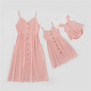 Tank Mother Daughter Dress Family Matching Clothes Look Mom Baby Mommy and Me Dresses Clothes Woman & Kid Girls Toddlers Outfits