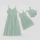 Tank Mother Daughter Dress Family Matching Clothes Look Mom Baby Mommy and Me Dresses Clothes Woman & Kid Girls Toddlers Outfits
