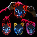 Demon Slayer Tanjirou Máscara Sabito Mascarilla Anime Máscaras Makomo Cosplay Máscaras Disfraces de Halloween Máscaras LED
