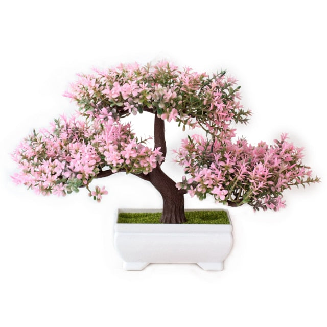 Artificial Plants Potted Bonsai Garden Decoration Outdoor Fake Plant Teen Room Decor Party Table Ornament For Home Garden Decor