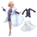 Fashion Elegant Barbies Dress + 1 Shoes Casual Wear For 11.8 Inch Barbie Clothes Accesorios Shoes,Toys For Girls,Birthday Gift