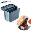 Colador para fregadero de cocina con ventosa, escurridor, soporte plegable para esponja de jabón, escurridor de restos de verduras, cesta colgante para basura