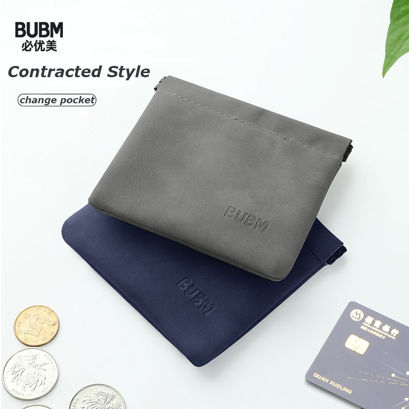 BUBM Mini Small Wallet Change Bag Coin Purse Money Change Bag Key Earbuds Storage Bag Credit Card Holder Case For Boys Girls