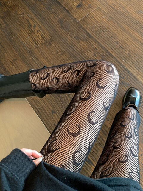 Medias de seda de Anime Moon, accesorios de disfraces de Cosplay, medias de red sexis que combinan con todo, calcetines de Lolita en blanco y negro a la moda