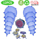 6/12Pcs Adaptable Silicone Lids Reusable Universal Food lids Cover Stretchable Washable Silicone Food Wrap Lid Kitchen Accessori