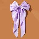 New Women Large Bow Hairpin Summer Chiffon Big Bowknot Stain Bow Barrettes Women Solid Color Ponytail Clip Hair Accessories