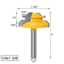 Broca de enrutador de inglete de bloqueo de 45 grados, vástago de 6 a 1/2, herramienta de corte de espiga para carpintería, fresado de perforación para aleación de carburo de madera