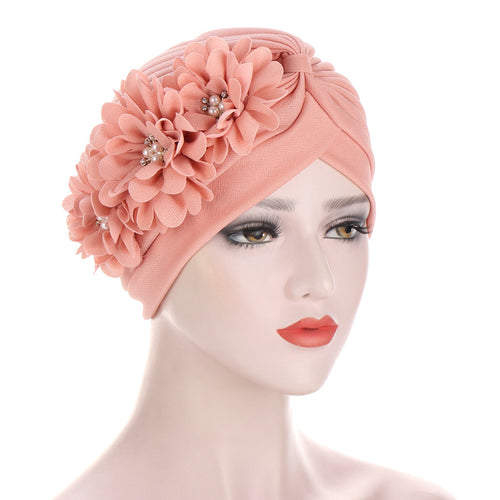cotton solid folds pearl muslim turban scarf  women islamic inner hijab caps Arab wrap head  femme musulman turbante mujer