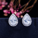 2021 New Arrival Fashion Luxury 925 Sterling Silver Pink CZ Drop Stud Earing  For Women Valentine's Day Gift Z5