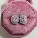 2021 New Arrival Fashion Luxury 925 Sterling Silver Pink CZ Drop Stud Earing  For Women Valentine's Day Gift Z5