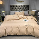 Pure White Bedding Set King Size Bedroom Simple And Refined Home Textile Comfort Bed Linen Bed Sheet Set 220X240CM 4PCS