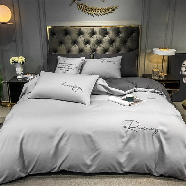 Pure White Bedding Set King Size Bedroom Simple And Refined Home Textile Comfort Bed Linen Bed Sheet Set 220X240CM 4PCS