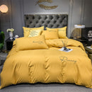 Pure White Bedding Set King Size Bedroom Simple And Refined Home Textile Comfort Bed Linen Bed Sheet Set 220X240CM 4PCS