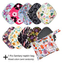 10 Pcs Wholesale Organic Bamboo Charcoal Cloth Menstrual Pad Female Menstrual Period Pads for Women Washable Sanitary Napkin