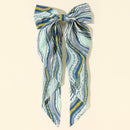 New Women Large Bow Hairpin Summer Chiffon Big Bowknot Stain Bow Barrettes Women Solid Color Ponytail Clip Hair Accessories