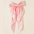 New Women Large Bow Hairpin Summer Chiffon Big Bowknot Stain Bow Barrettes Women Solid Color Ponytail Clip Hair Accessories