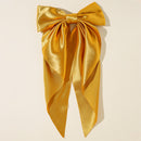 New Women Large Bow Hairpin Summer Chiffon Big Bowknot Stain Bow Barrettes Women Solid Color Ponytail Clip Hair Accessories