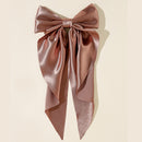 New Women Large Bow Hairpin Summer Chiffon Big Bowknot Stain Bow Barrettes Women Solid Color Ponytail Clip Hair Accessories