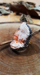 Dr Stone natural Stone Vanadinite Stone 22 carat gold plated women Bangle WHSR19