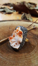 Dr Stone natural Stone Vanadinite Stone 22 carat gold plated women Bangle WHSR11