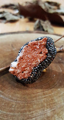 Dr Stone natural Stone Vanadinite Stone 22 carat gold plated women Bangle WHSR32