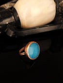 Anillo chapado en oro rosa con piedra de ágata para mujer Dr Stone Natural Stone KRB404