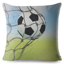 45*45cm Pillow Cover Cartoon Football Print Square Cushion Cover Linen Throw Pillows Cases Sofa Home Decor Cushion Covers
